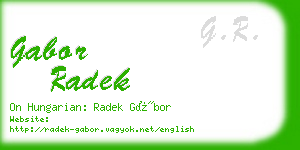 gabor radek business card